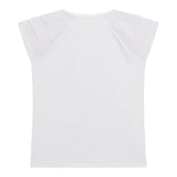 Guess T-Shirt Girocollo Tinta Unita con Applicazione per Bambina J5RI32K6YW4 BIANCO GUESS 