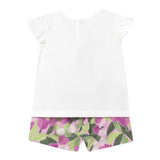 Mayoral Completo 2 Pezzi T-Shirt-Shorts per Neonata 1237 BIANCO/ROSA MAYORAL 