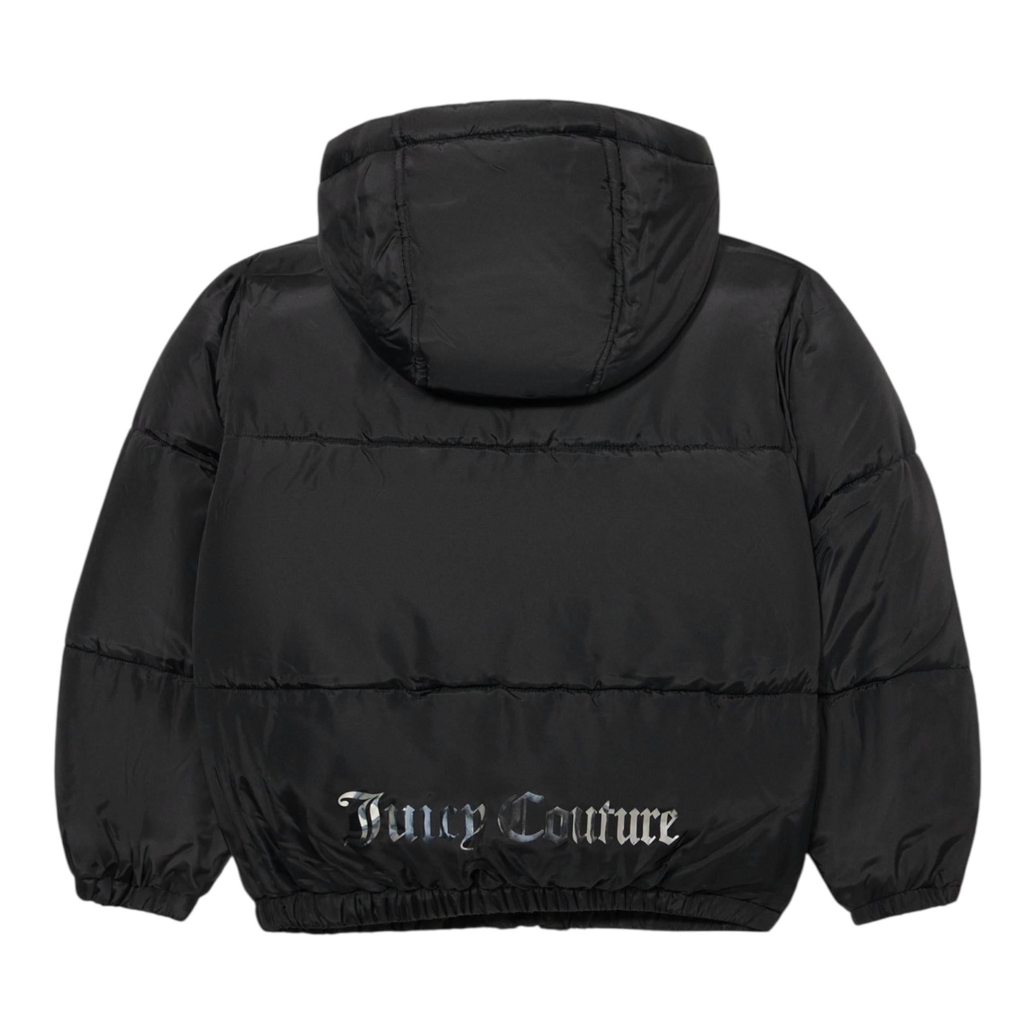 Juicy Couture Giubbino Tinta Unita con Zip E Cappuccio per Bambina JBX6625 NERO JUICY COUTURE 