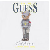 Guess T-Shirt Girocollo Tinta Unita con Stampa per Bambino N5RI20K8HM4 BIANCO GUESS 