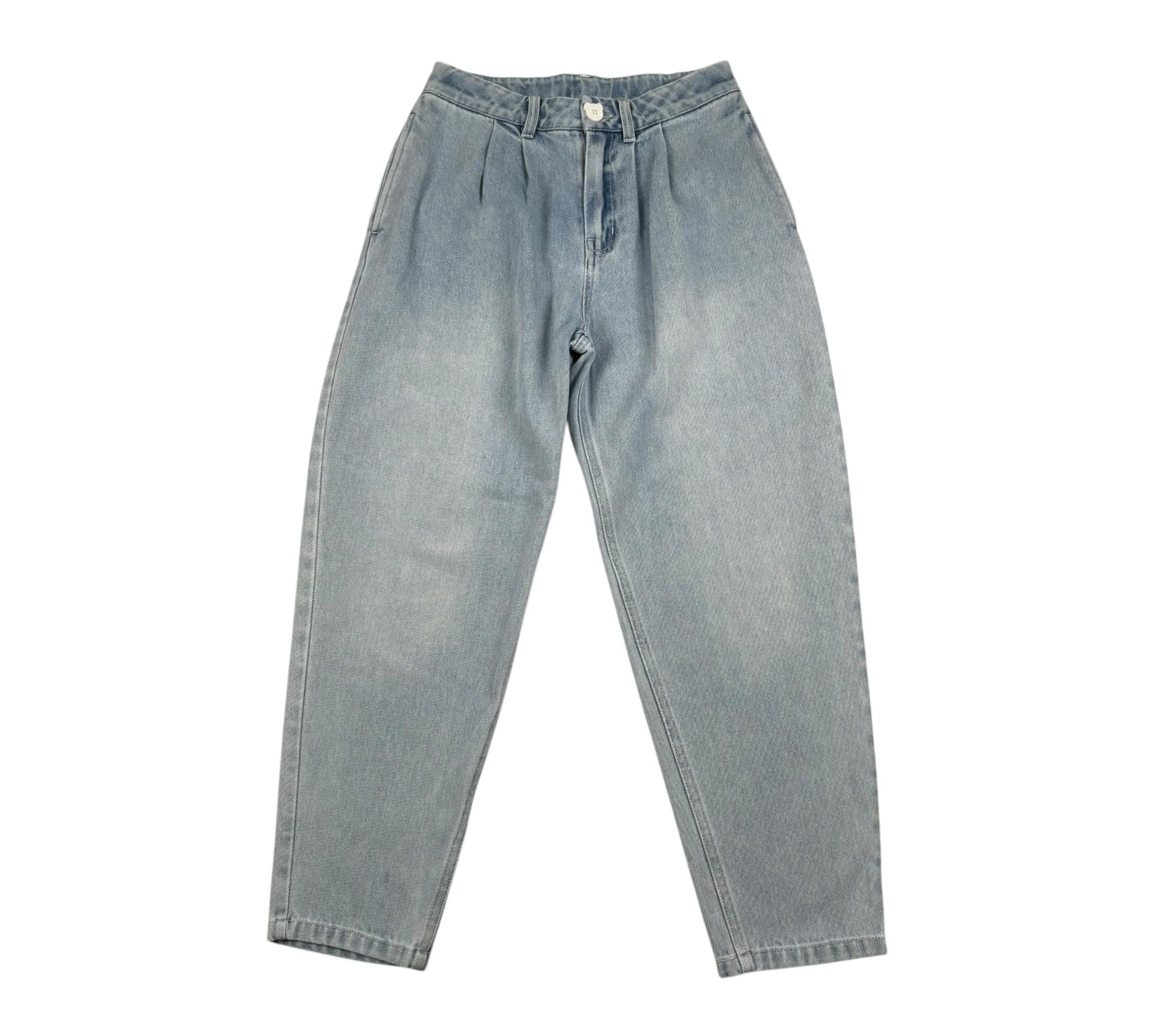 Moschino Jeans Tinta Unita con Girovita Regolabile per Bambina HDP06W AZZURRO MOSCHINO 