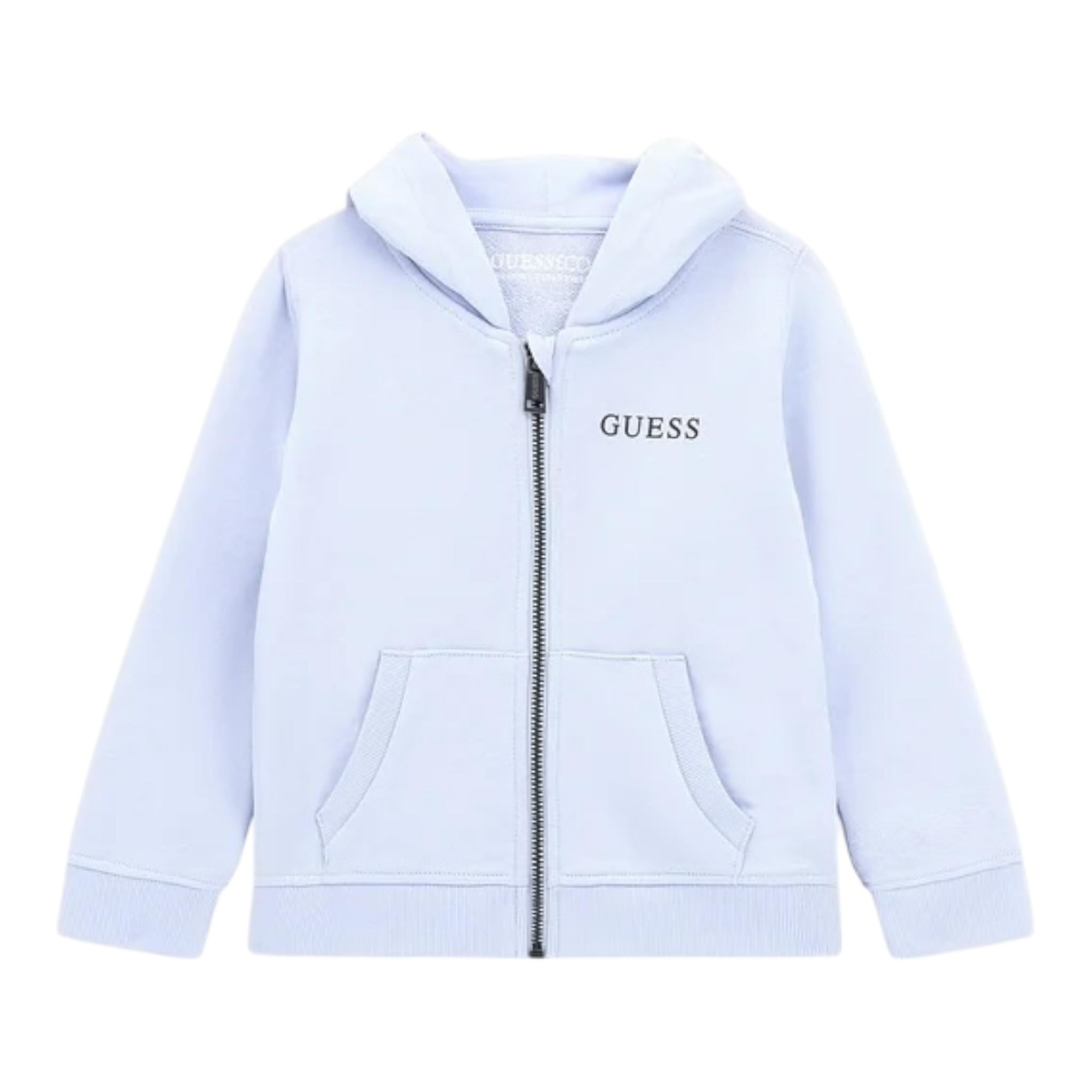GUESS felpa tinta unita con zip e cappuccio Azzurro per Bambino N3YQ07KAUG0 AZZURRO GUESS 