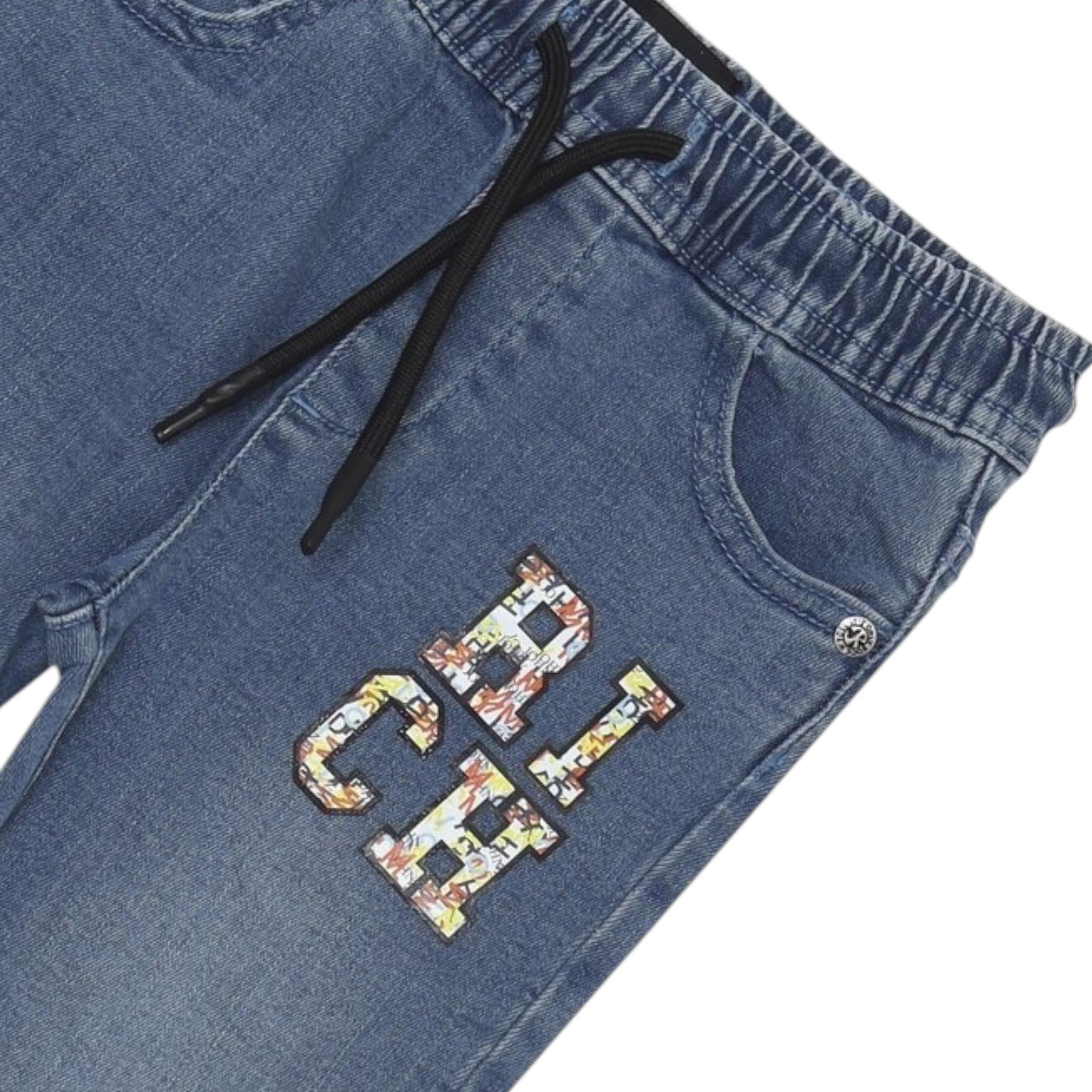 John Richmond Jeans Tinta Unita con Elastico In Vita per Neonato RIP25047JEX BLU JOHN RICHMOND 