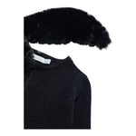 ABEL & LULA cardigan tinta unita collo pelliccia Nero per Bambina 5828X NERO ABEL & LULA 