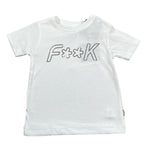 F**K T-Shirt Girocollo Tinta Unita con Stampa per Neonato FJ224210RS BIANCO F**K 