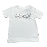 F**K T-Shirt Girocollo Tinta Unita con Stampa per Neonato FJ224210RS BIANCO F**K 
