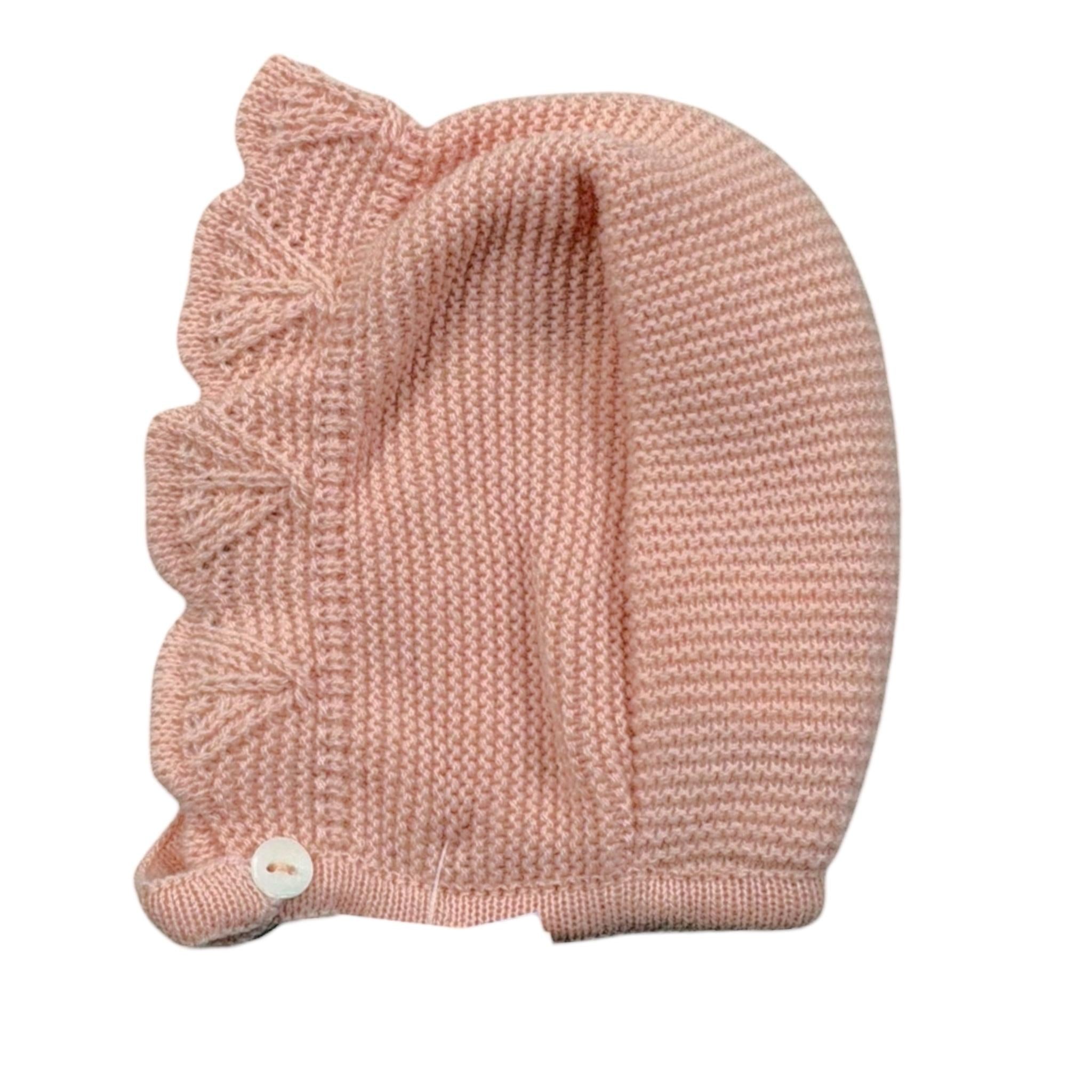 Mac Ilusio'N Cappello Tinta Unita con Ricami per Neonata G029 ROSA MAC ILUSIO'N 