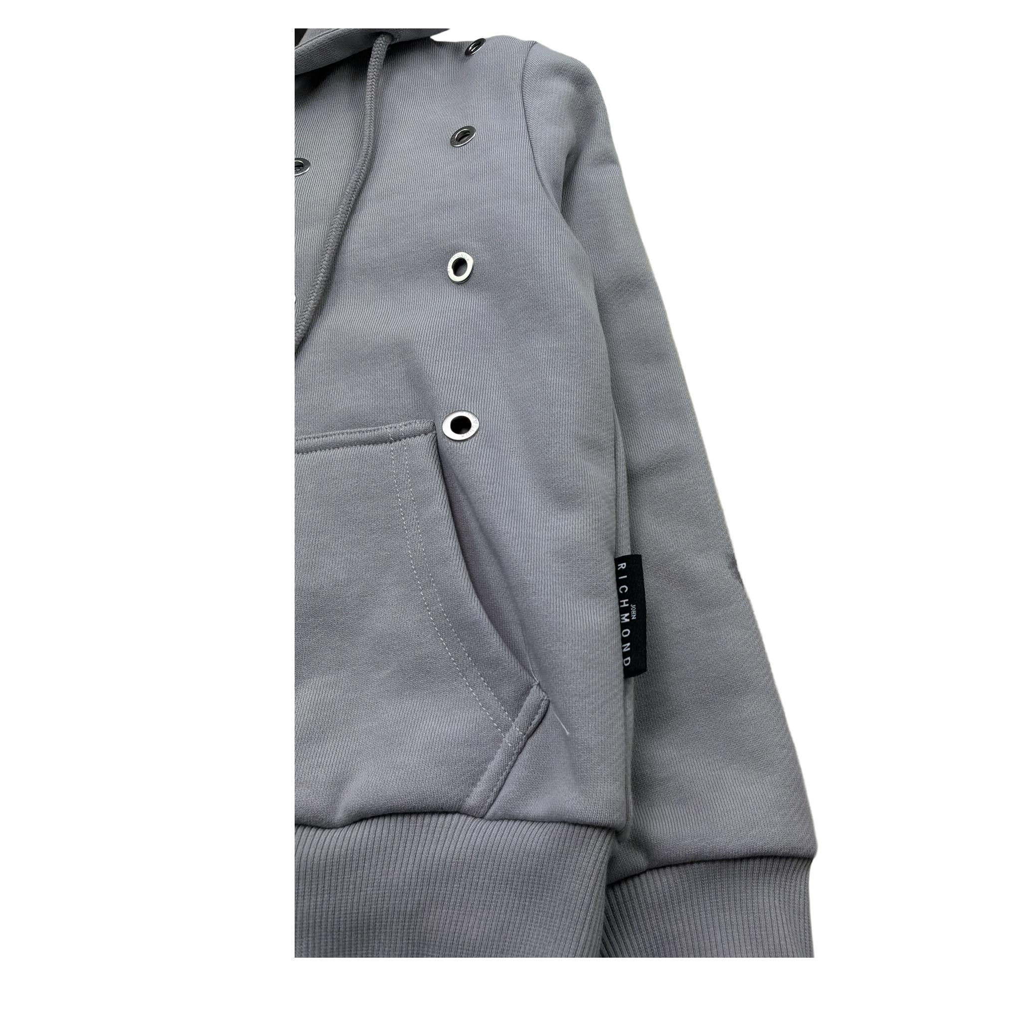 John Richmond Felpa con Zip E Cappuccio Tinta Unita per Bambino RBP26214FE GRIGIO JOHN RICHMOND 