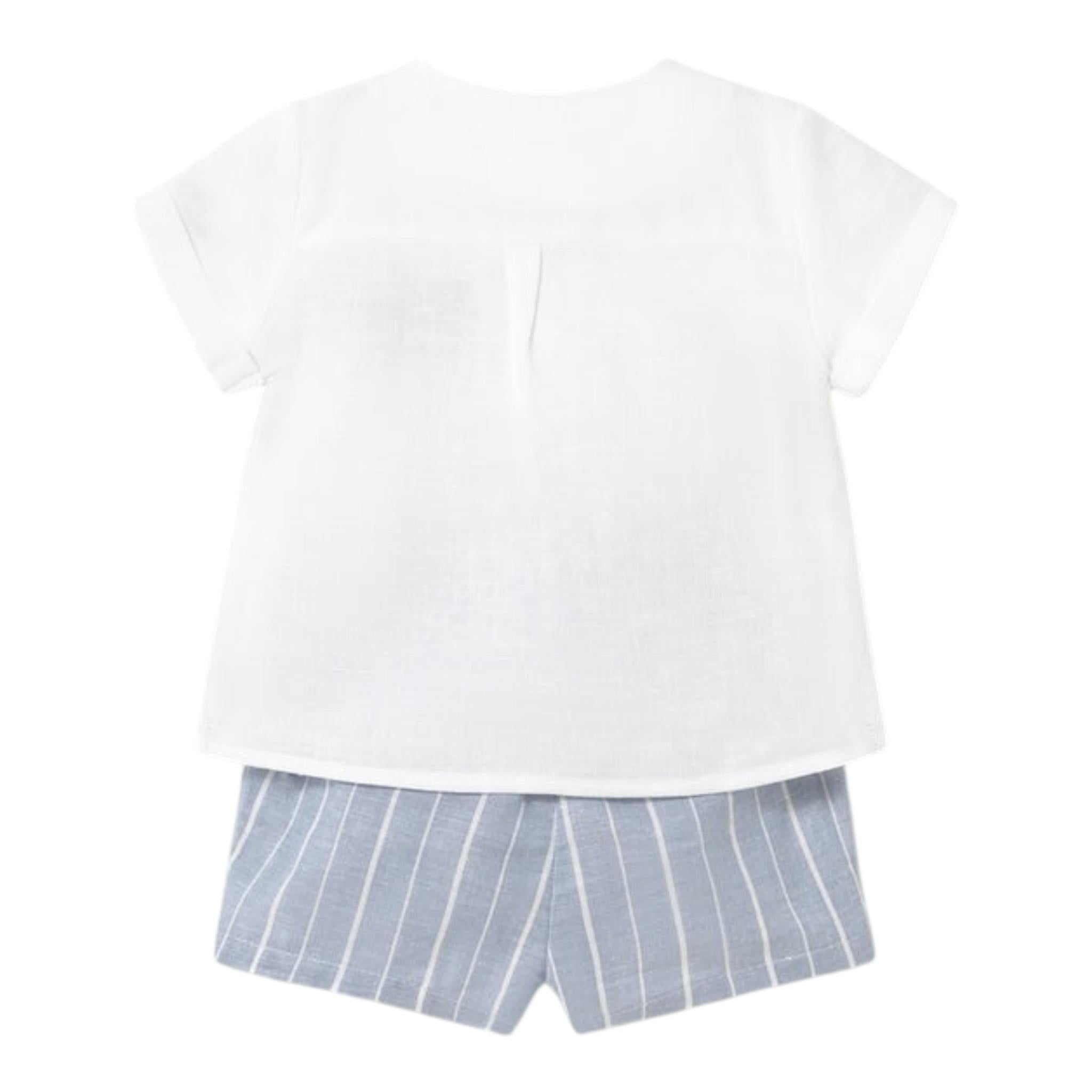 Mayoral Completo 2 Pezzi Camicia-Bermuda Bicolore per Neonato 1211 BIANCO/AZZURRO MAYORAL 