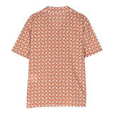 Paolo Pecora Camicia Mezza Manica Con Fantasia Stratta Bianco/Arancione Per Bambino