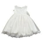 Amaya Abito Giromanica Tinta Unita con Tulle per Neonata 591419 BIANCO AMAYA 
