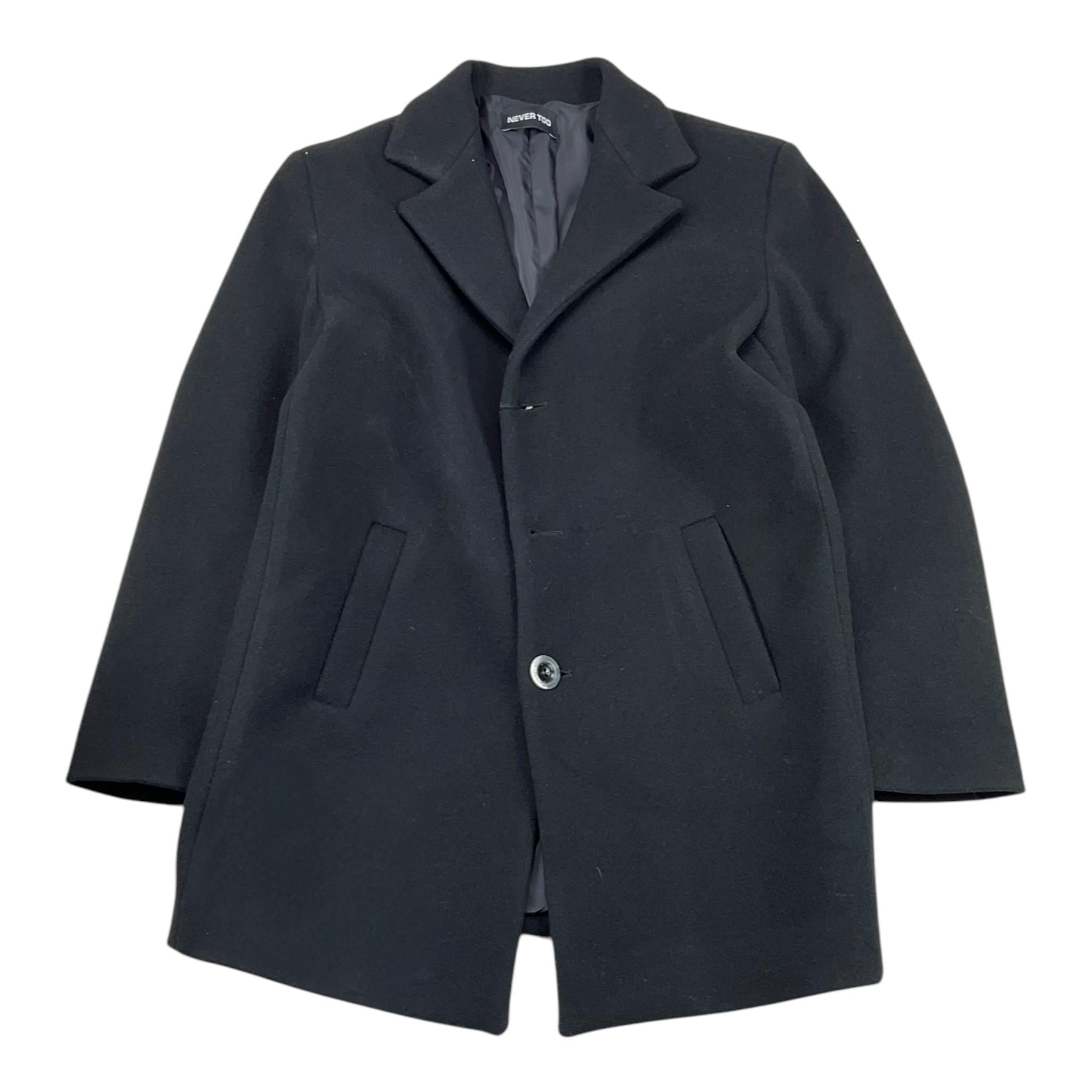 NEVER TOO cappotto tinta unita con bottoni Nero per Bambino NT1783R NERO NEVER TOO 