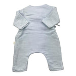 TEDDY E MINOU tutina tinta unita con lacci Azzurro per Neonato I23TU028C0059 AZZURRO TEDDY E MINOU 