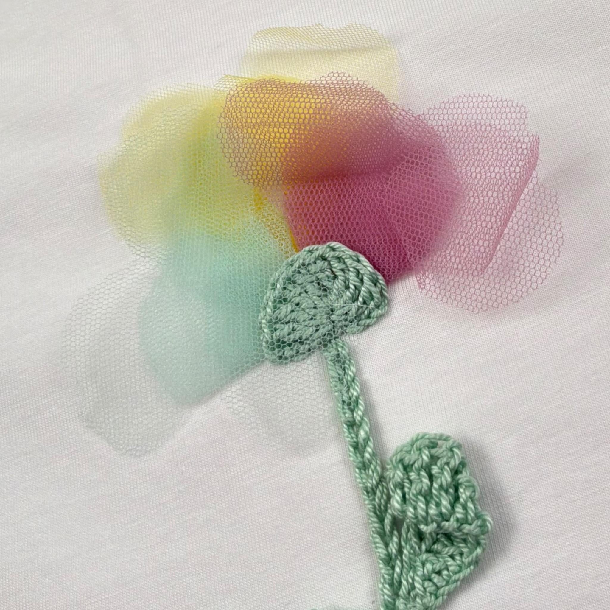 Lalalu' Coperta Tinta Unita con Applicazione per Neonata COL6M BIANCO LALALU' 