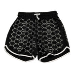 Met Short Tinta Unita con Brillantini per Bambina ME244 NERO MET 