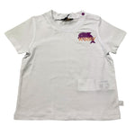 K-Way T-Shirt Girocollo Tinta Unita con Logo per Neonata K4125NW BIANCO K-WAY 