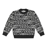 DOLCE & GABBANA maglia girocollo tricolore con ricami Nero per Bambino L4KWE2 NERO DOLCE & GABBANA 