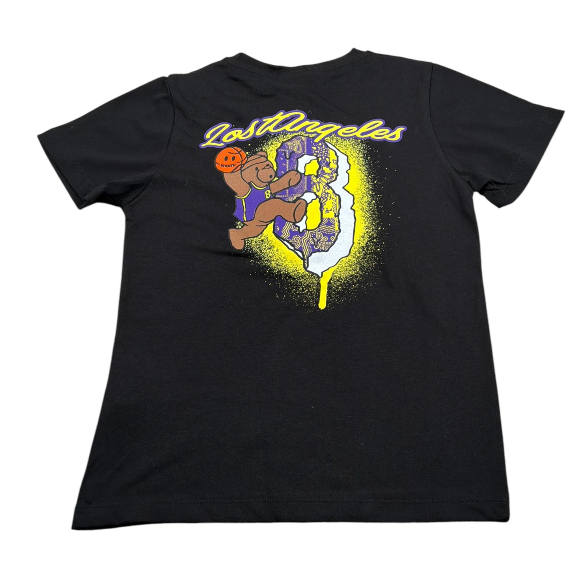 Imomi Tshirt Girocollo tinta unita con Stampa Nero per Neonato SS22IK47 NERO IMOMI 