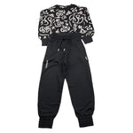 SUPERGA completo tuta 2 pezzi felpa-pantalone tinta unita Nero per Bambina A144 NERO SUPERGA 