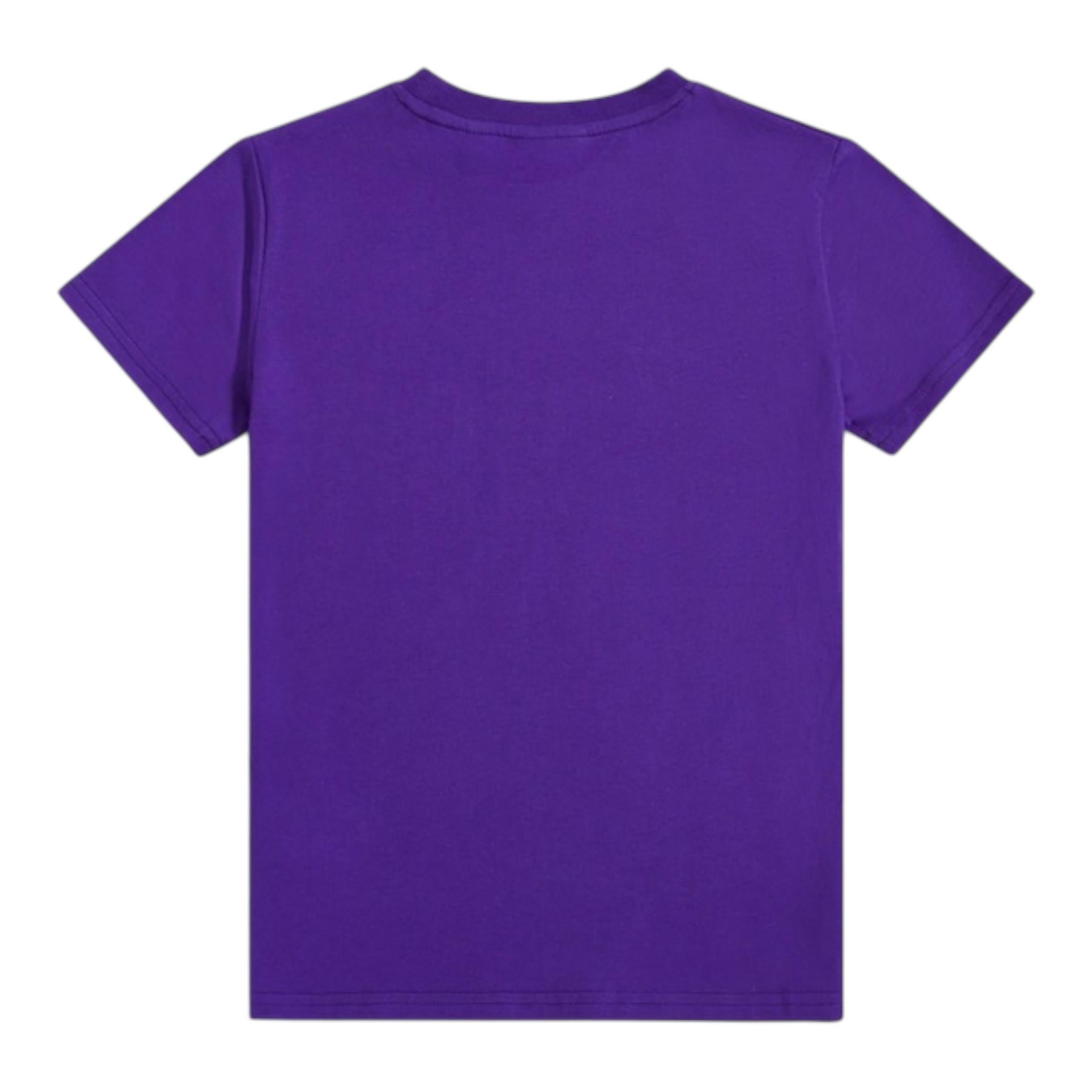 Juicy Couture T-Shirt Girocollo Tinta Unita con Brillantini per Bambina JBX6409 VIOLA JUICY COUTURE 