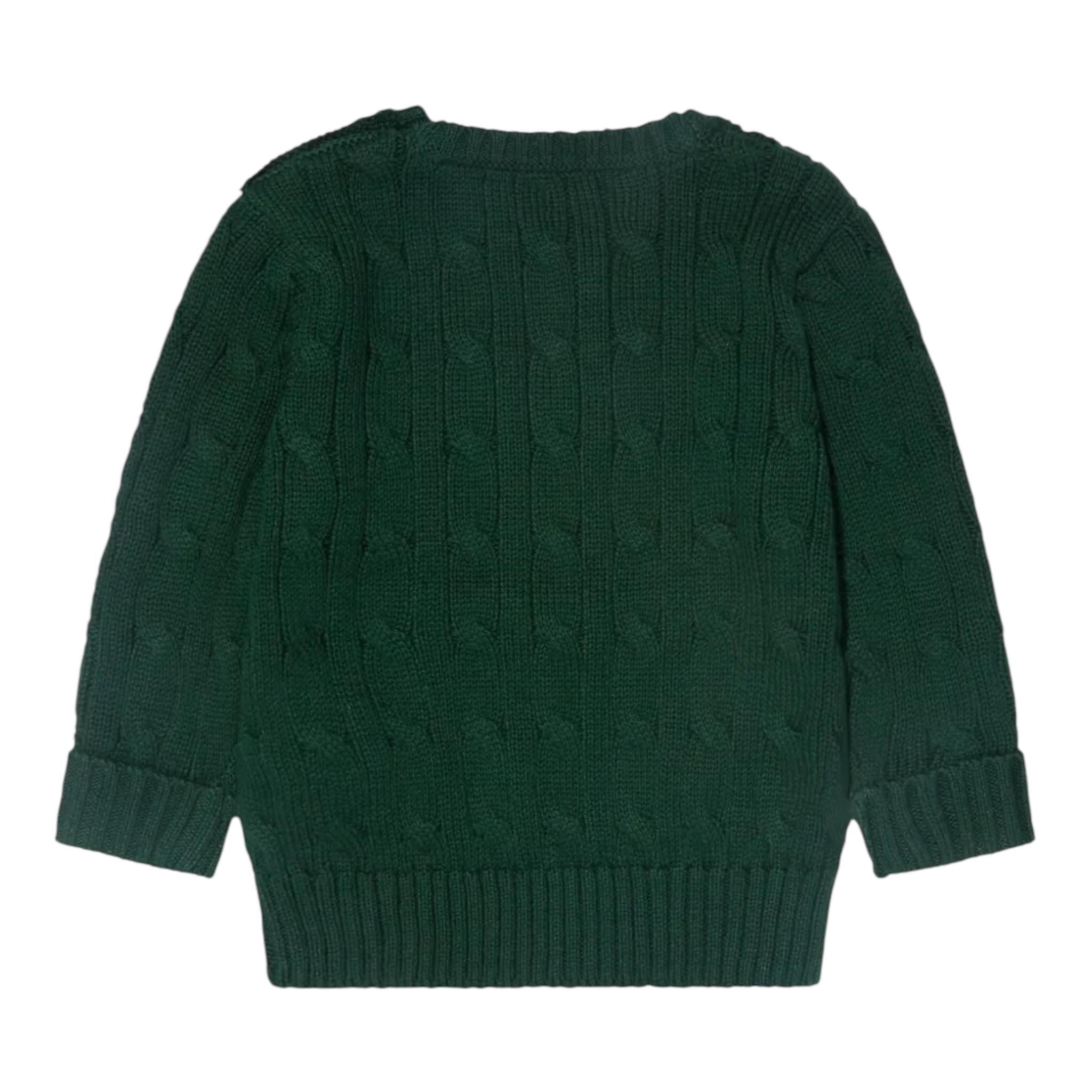 RALPH LAUREN maglia tinta unita con logo Verde per Bambino 320702674054J VERDE RALPH LAUREN 