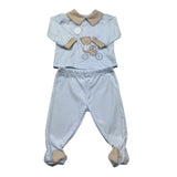 Isabel & Martinez Completo 2 Pezzi Shirt-Ghettina per Neonato IM25N479 AZZURRO ISABEL & MARTINEZ 