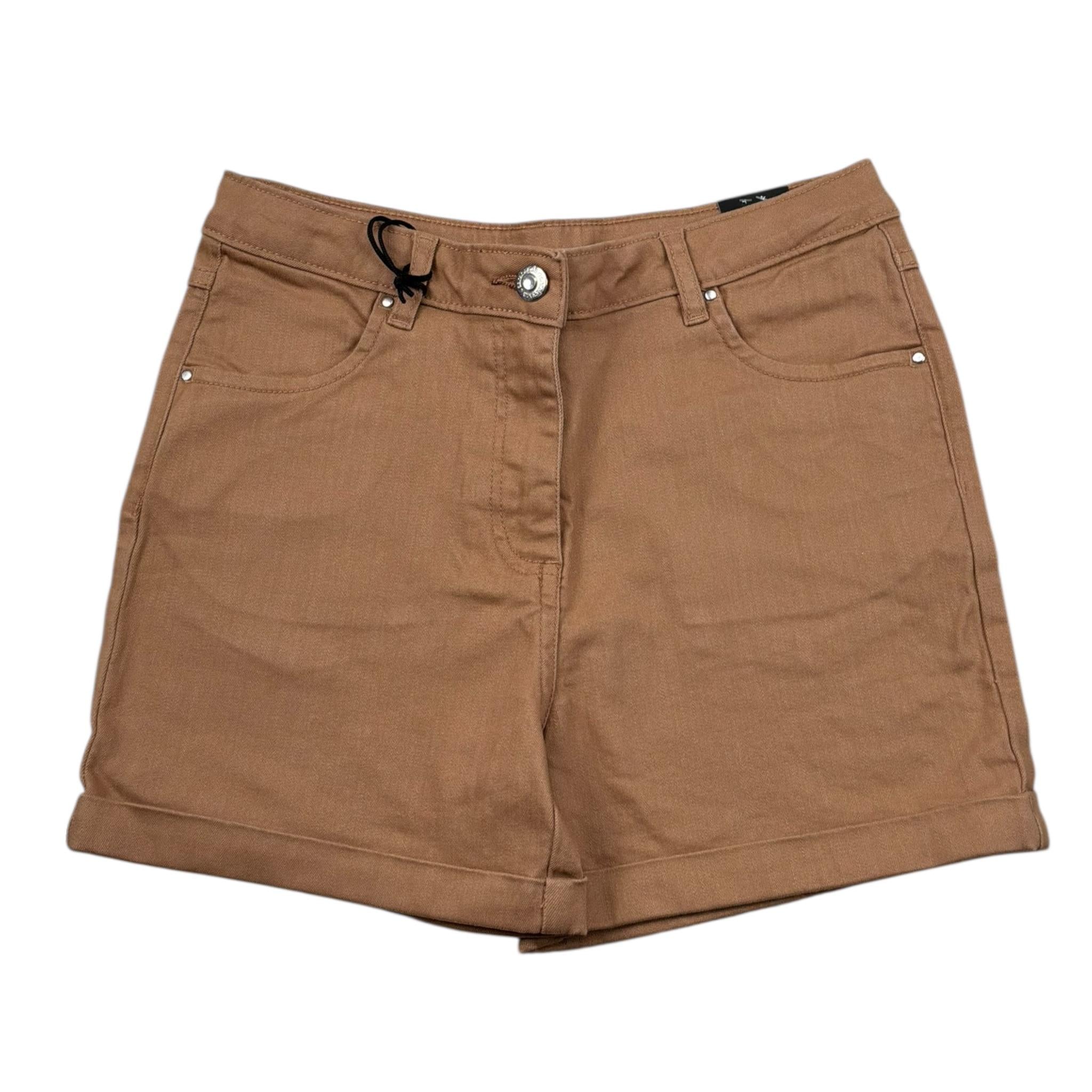 Sarabanda Short Tinta Unita con Girovita Reglabile per Bambina D4209 MARRONE SARABANDA 