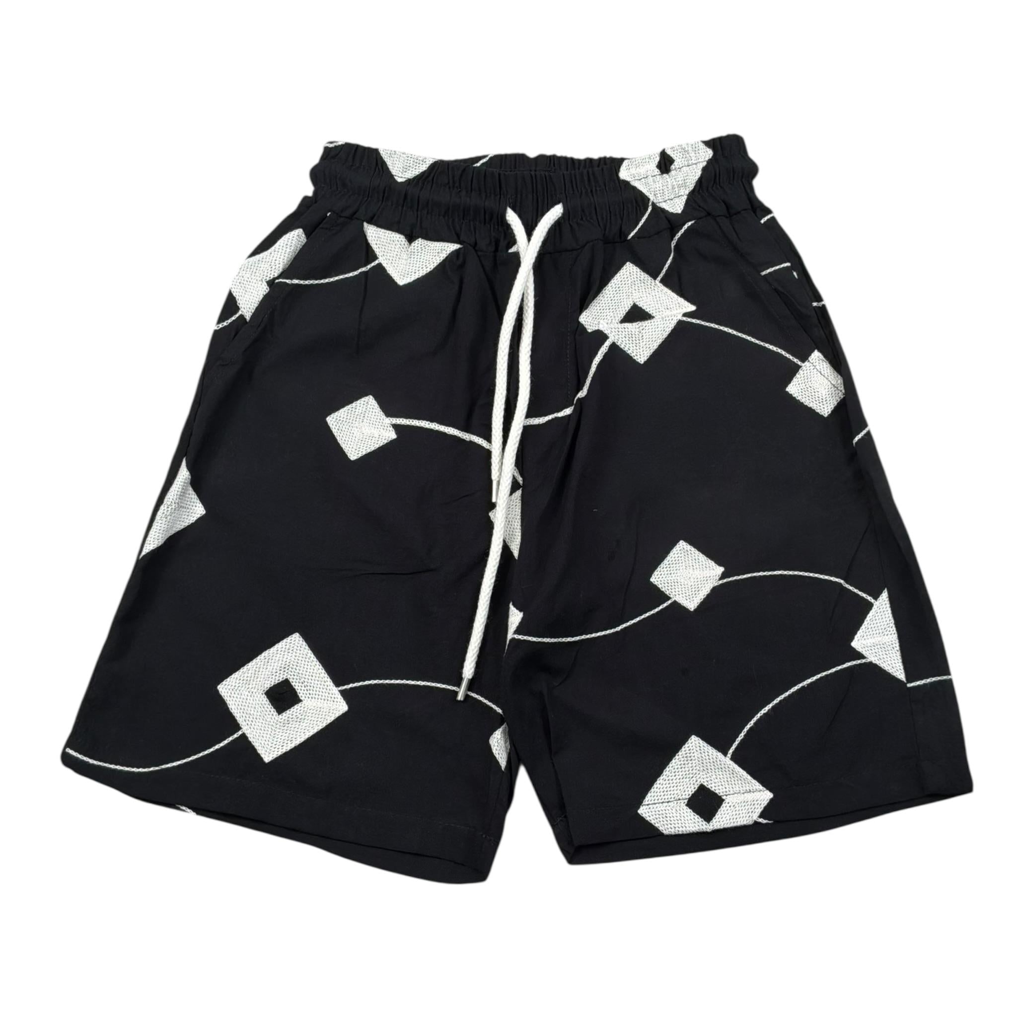 Never Too Bermuda tinta unita con Stampa Nero per Bambino NT2269R NERO NEVER TOO 