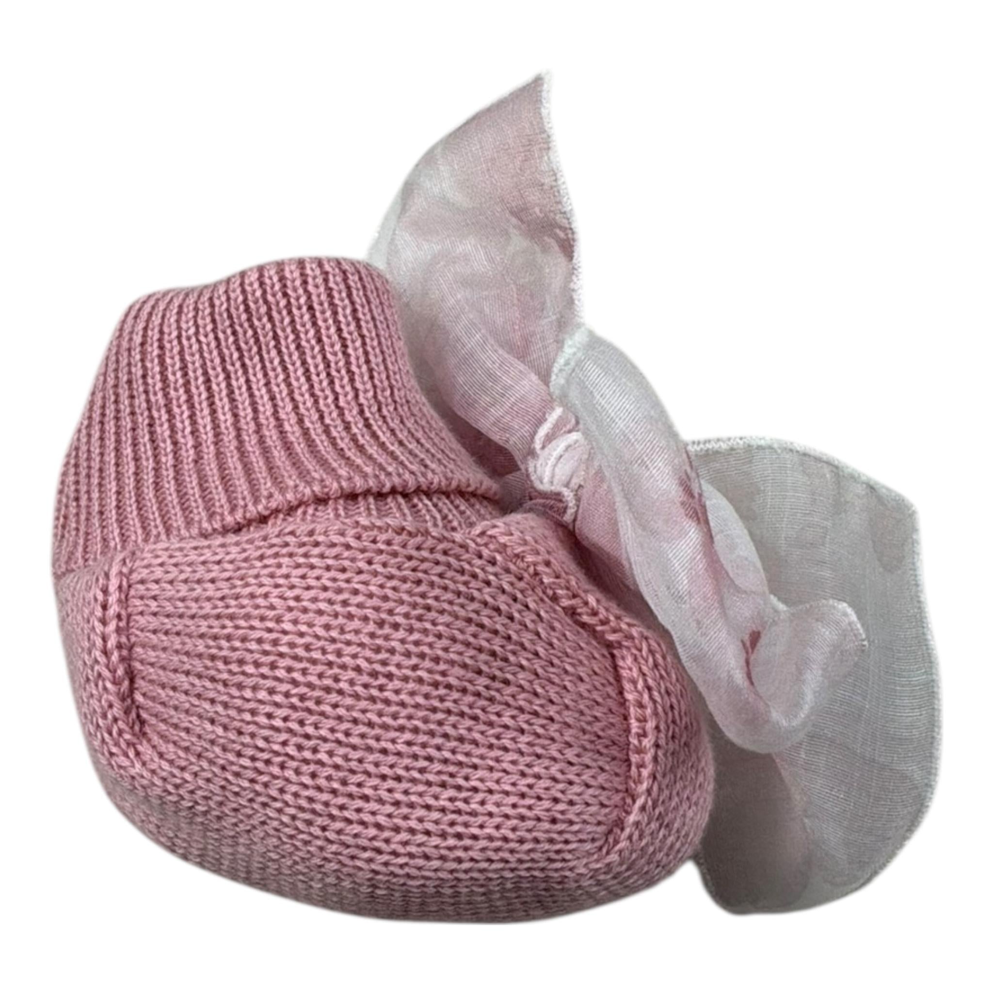 Marlu' Babbucce Tinta Unita con Applicazione per Neonata EB23S ROSA MARLU' 