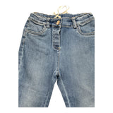 Zhoe & Tobiah Jeans Tinta Unita Modello A Zampa Con Girovita Regolabile Azzurro Per Bambina