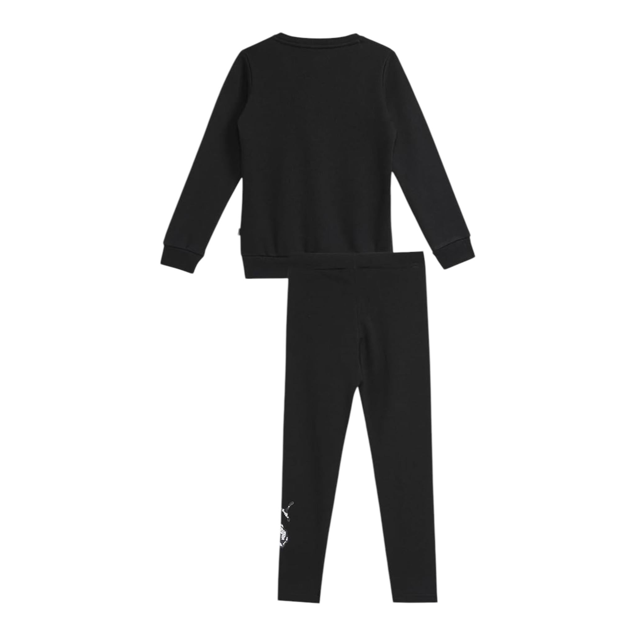 PUMA completo 2 pezzi felpa-pantalone tinta unita Nero per Bambina 683322 NERO PUMA 