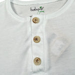 Babyvip T-Shirt Tinta Unita con Bottoni per Neonato T7157 BIANCO BABYVIP 