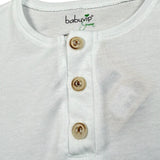 Babyvip T-Shirt Tinta Unita con Bottoni per Neonato T7157 BIANCO BABYVIP 