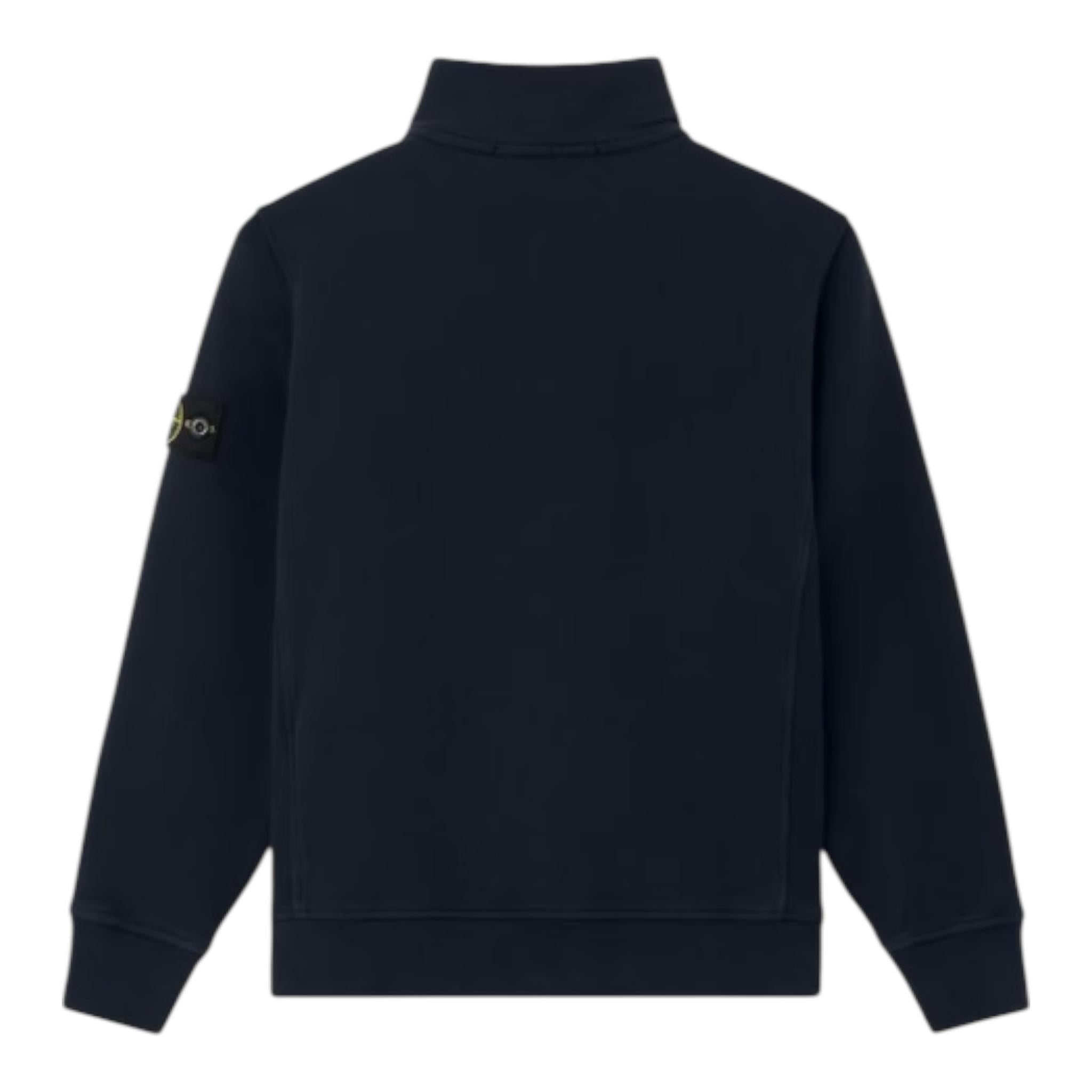 Stone Island Felpa con Zip Tinta Unita per Bambino K1S166100014 BLU STONE ISLAND 