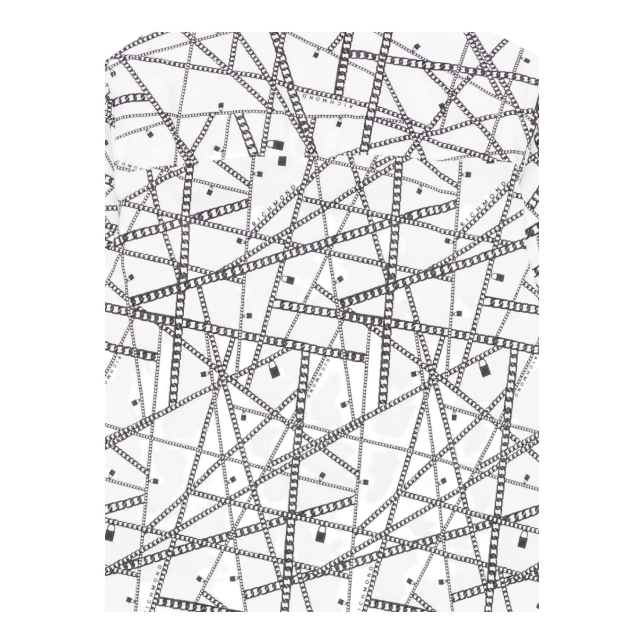 John Richmond Camicia Tinta Unita con Fantasia per Bambino RBP25093CAX BIANCO JOHN RICHMOND 