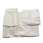 Ninnaoh Set 3 Pezzi Lenzuola Tinta Unita con Applicazioni per Neonata E22LE2 BIANCO NINNAOH 