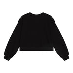 Calvin Klein Felpa Chiusa Girocollo Tinta Unita con Stampa Logo per Bambina IG0IG02823 NERO CALVIN KLEIN 