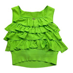 Twinset Top Tinta Unita con Balze per Bambina 231GJ3412 VERDE TWINSET 