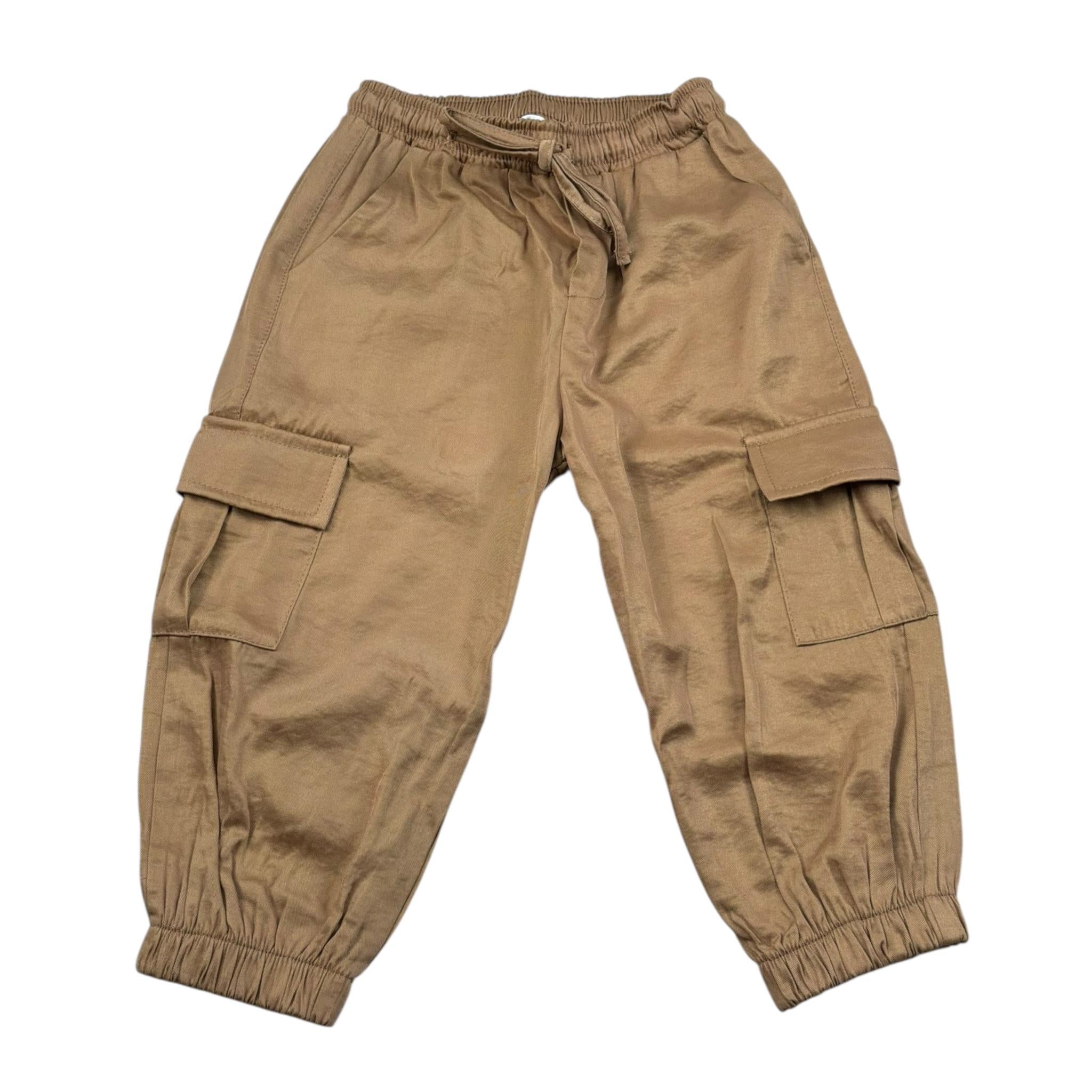 M+E' Pantalone tinta unita Modello Cargo Cammello per Neonata UE1767X CAMMELLO M+E' 