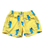 Saint Barth Costume Modello Boxer Tinta Unita con Stampa per Bambino 00863L GIALLO SAINT BARTH 