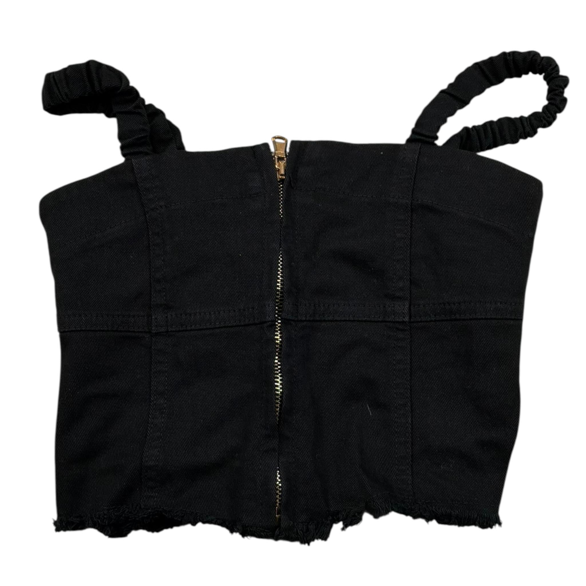 Lu Lu By Miss Grant Top tinta unita con Zip Nero per Bambina LL3390X NERO LU LU BY MISS GRANT 