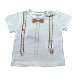 Le Bebe T-Shirt Girocollo Tinta Unita con Stampa per Neonato LBB5012 PANNA LE BEBE 