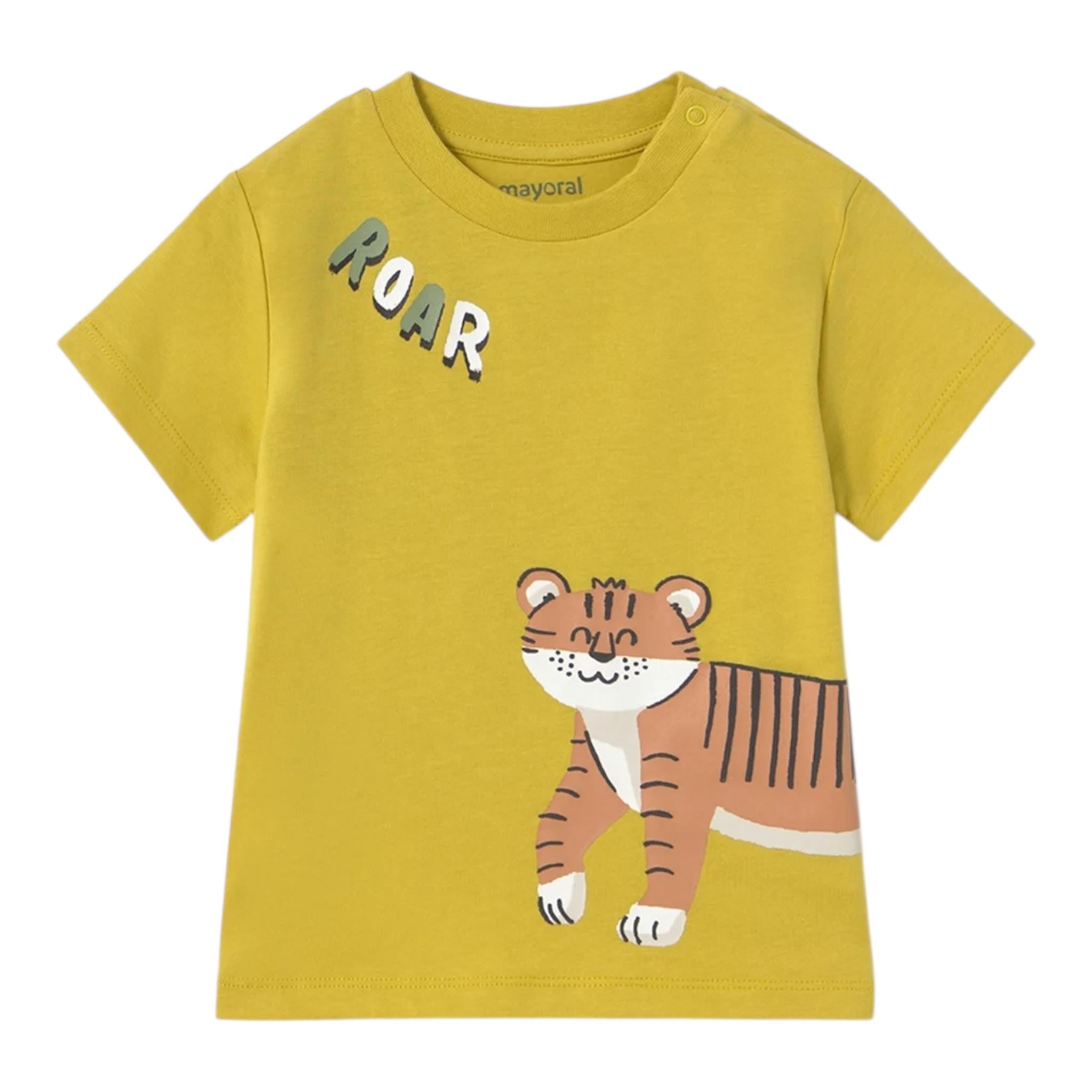 Mayoral Completo 3 Pezzi 2 T-Shirt-Bermuda per Neonato 1652 GIALLO MAYORAL 