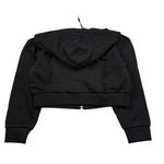 Lu Lu By Miss Grant Felpa tinta unita con Zip E Cappuccio Nero per Bambina LL3149 NERO LU LU BY MISS GRANT 