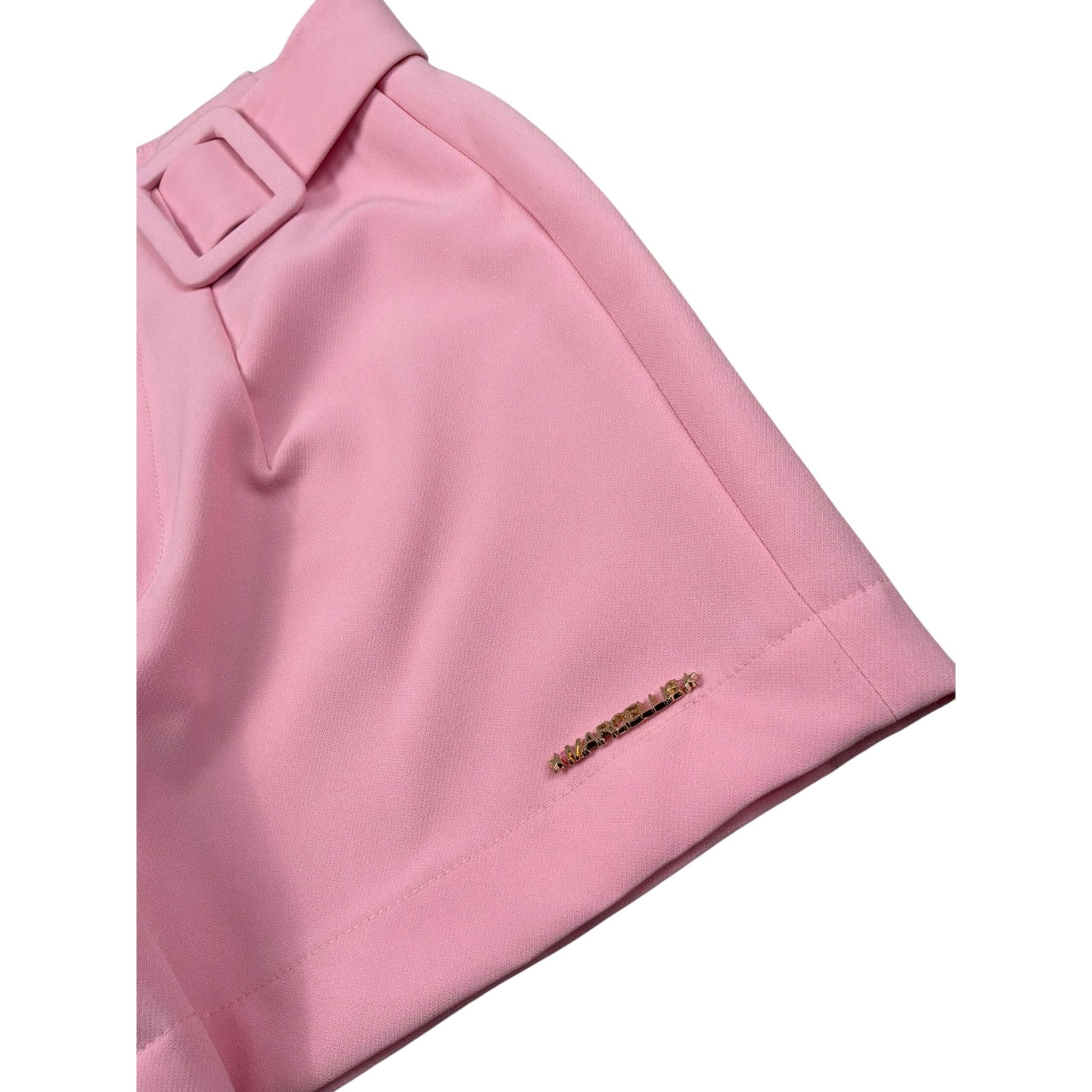 Marc Ellis Short Tinta Unita con Cintura per Bambina JMJSO91177 ROSA MARC ELLIS 