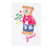 Guess T-Shirt Girocollo Tinta Unita con Stampa per Neonata K5RI12K6YW4XXX BIANCO GUESS 