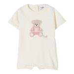 Il Gufo Pagliaccetto Mezza Manica Tinta Unita per Neonata P25TO272EM109 PANNA IL GUFO 