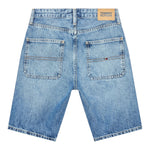 Tommy Hilfiger Bermuda Tinta Unita In Denim per Bambino KB0KB08132 BLU TOMMY HILFIGER 