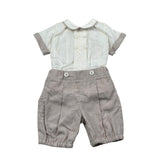 Pure Firenze Completo 2 Pezzi Camicia-Bermuda Beige per Neonato PC03308 BEIGE PURE FIRENZE 