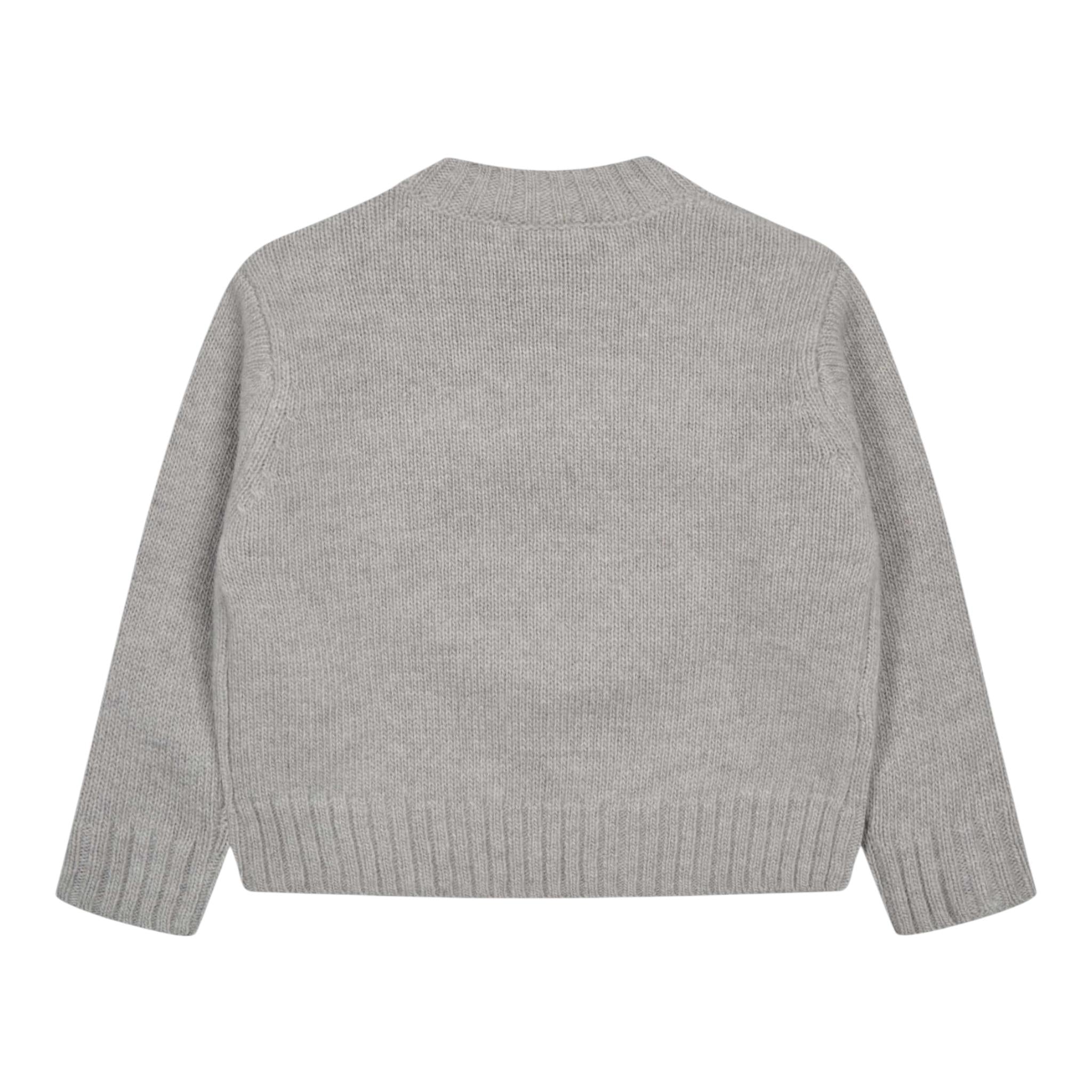 IL GUFO maglia girocollo tinta unita con ricami Grigio per Bambino A24MA455EM220 GRIGIO IL GUFO 